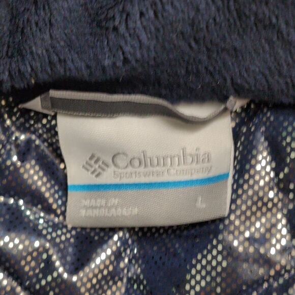 NWT Columbia Heavenly Hooded Puffer Jacket L Collegiate Navy Blue Omni-Heat - Picture 6 of 10